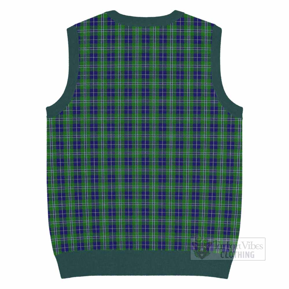 Douglas Tartan Knitted V-Neck Vest with Family Crest - Tartan Vibes Clothing