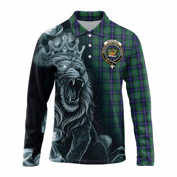 Douglas Tartan Long Sleeve Polo Shirt Roaring Lion Heritage
