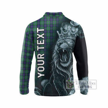 Douglas Tartan Long Sleeve Polo Shirt Roaring Lion Heritage