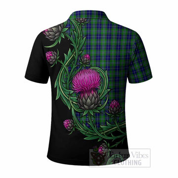 Douglas Tartan Polo Shirt Resilient Scottish Thistle