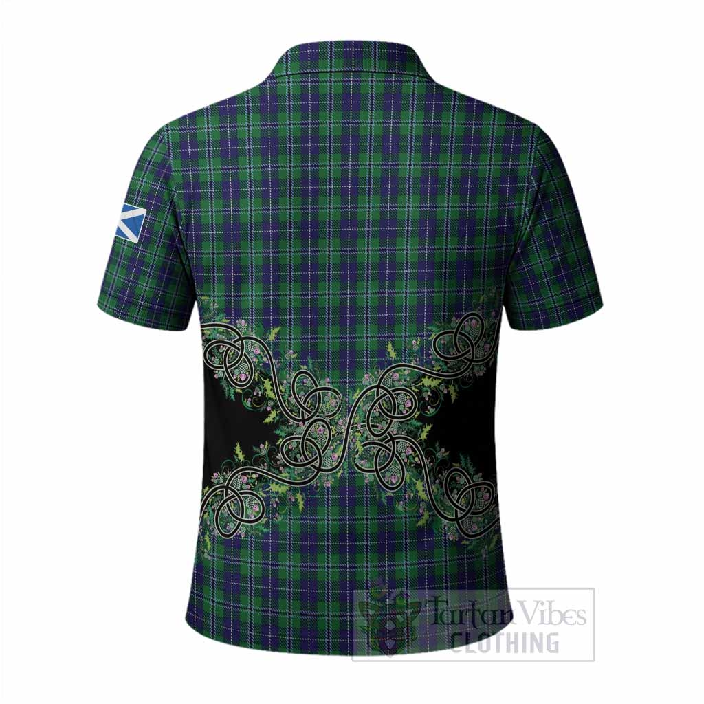Douglas Tartan Polo Shirt Thistle Scottish Spirit
