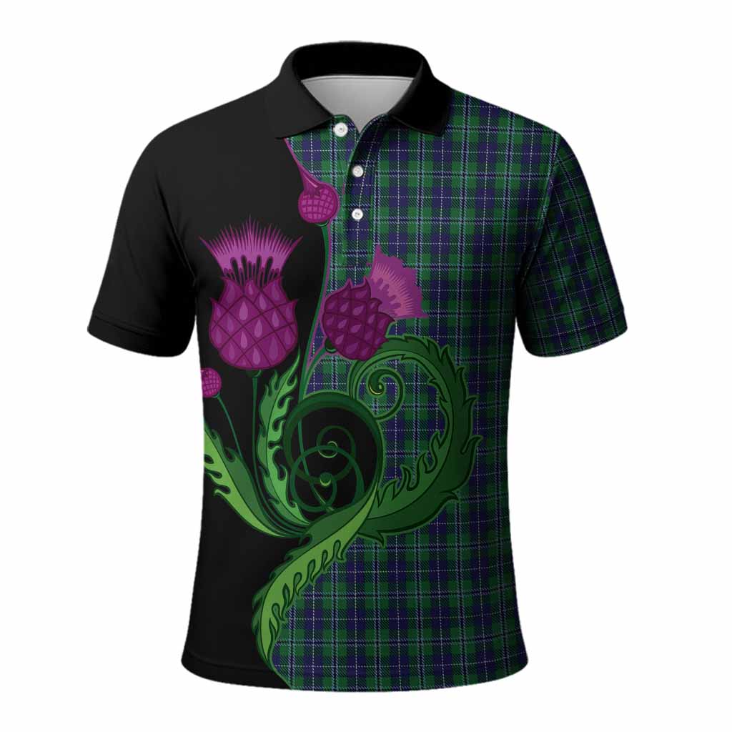 Douglas Tartan Polo Shirt Traditional Scottish Thistle