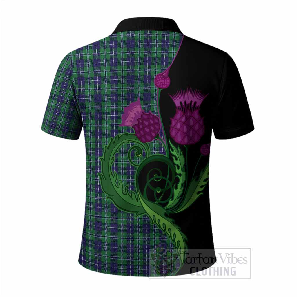 Douglas Tartan Polo Shirt Traditional Scottish Thistle