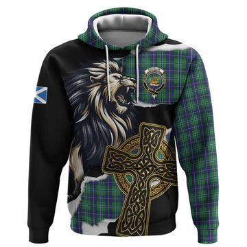 Douglas Tartan Scottish Hoodie Lion Celtic Heritage