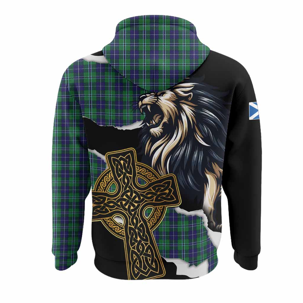 Douglas Tartan Scottish Hoodie Lion Celtic Heritage