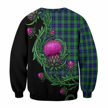 Douglas Tartan Sweatshirt Resilient Scottish Thistle - Tartan Vibes Clothing