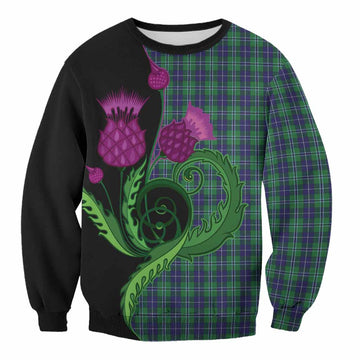 Douglas Tartan Sweatshirt Traditional Scottish Thistle
