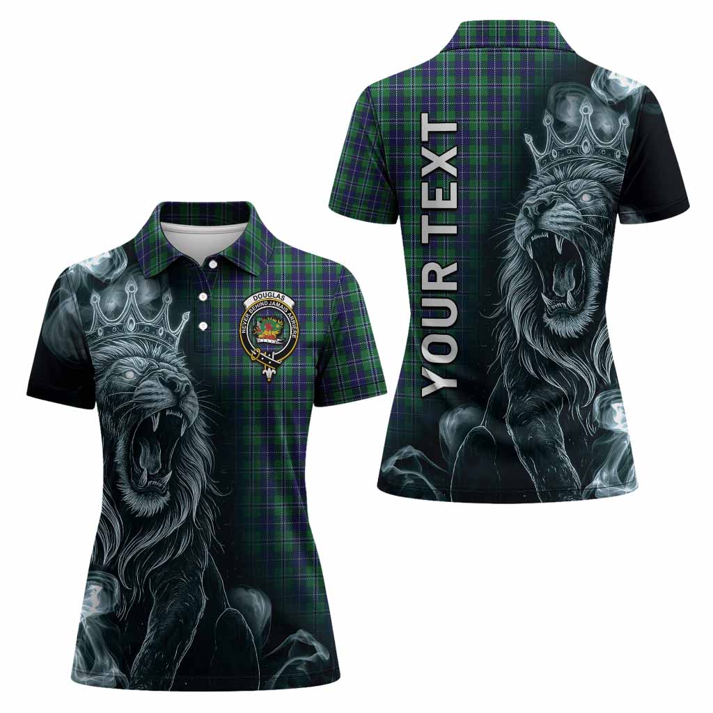Douglas Tartan Women Polo Shirt Roaring Lion Heritage