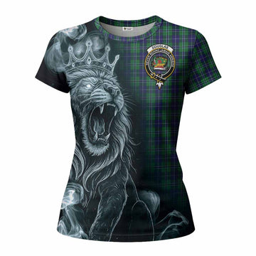 Douglas Tartan Women T shirt Roaring Lion Heritage