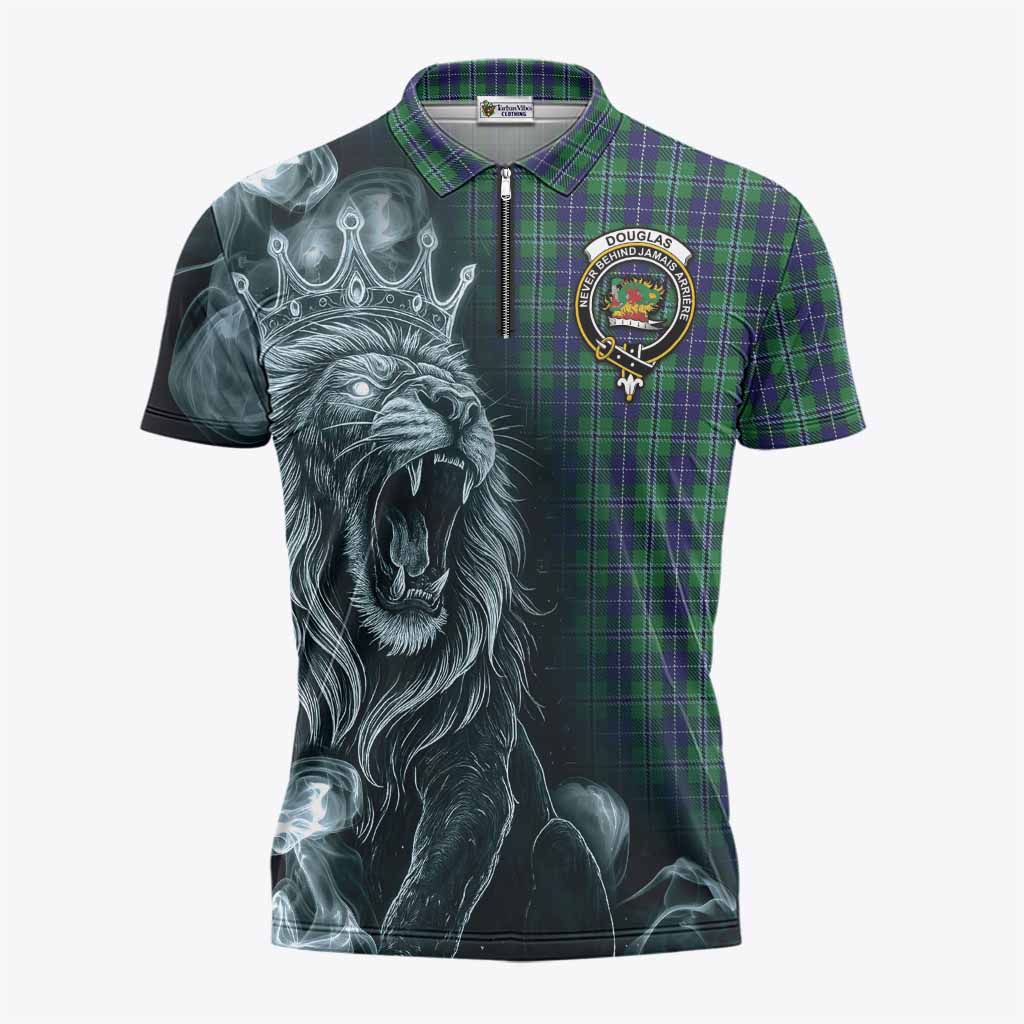 Douglas Tartan Zipper Polo Shirt Roaring Lion Heritage