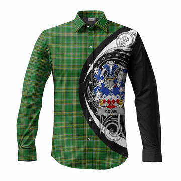 Tartan Vibes Clothing Douse Irish Clan Long Sleeve Button Shirt Celtic Circle Style