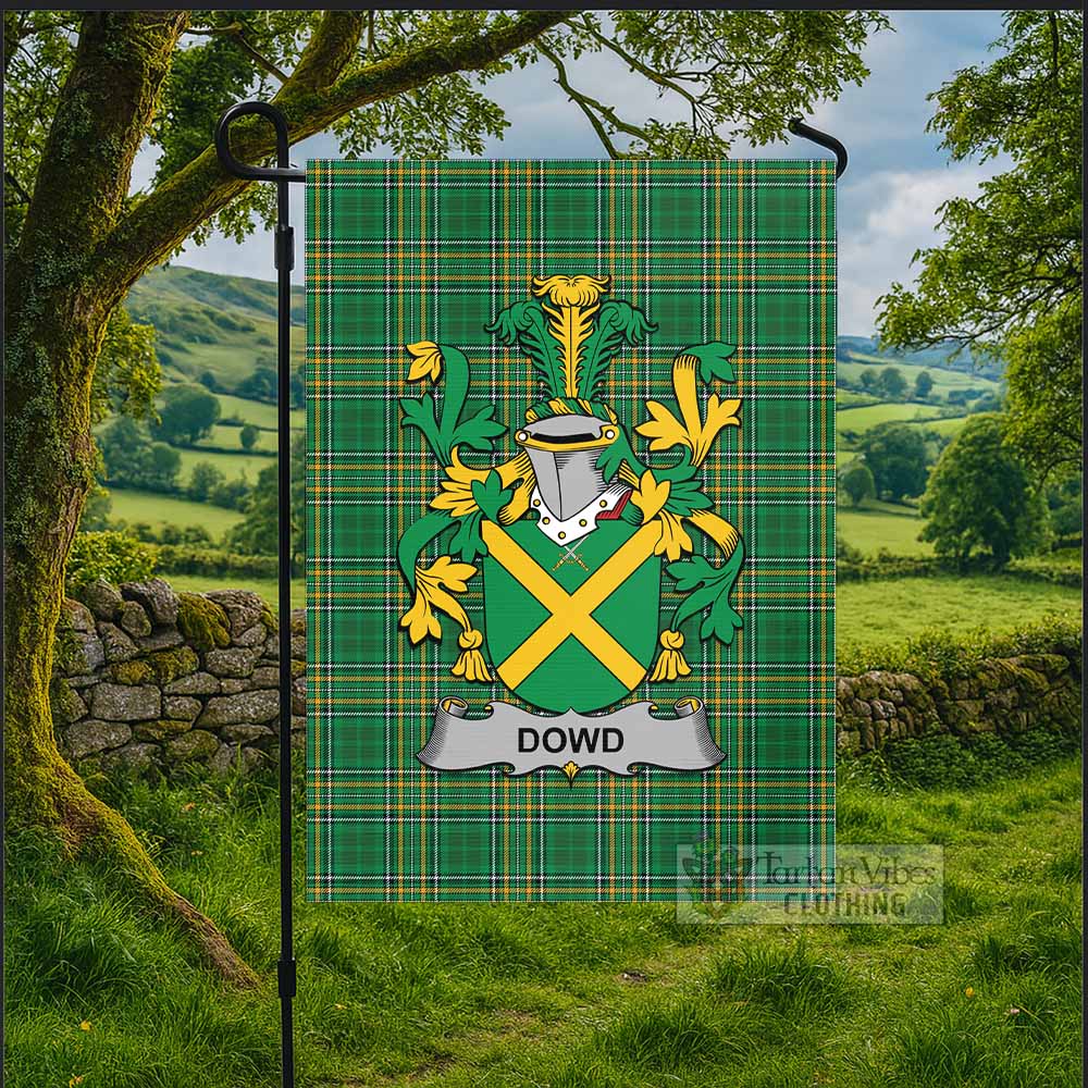 Dowd Irish Clan Tartan Flag with Coat of Arms