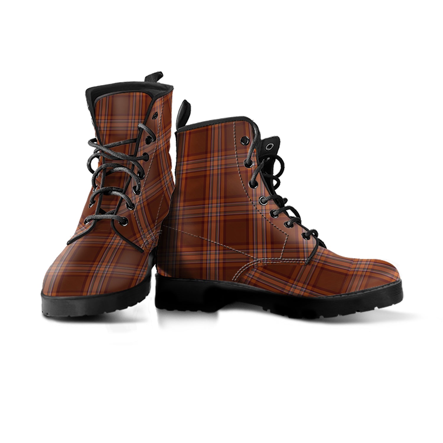 Down County Ireland Tartan Leather Boots Men' Boots - Tartan Vibes Clothing