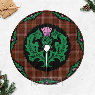 Down County Ireland Tartan Christmas Tree Skirt Scottish Thistle Style