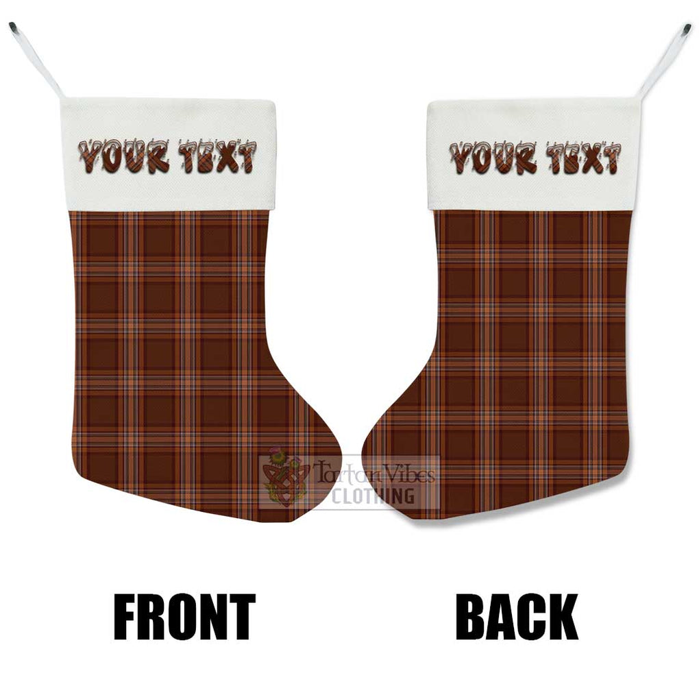 Tartan Vibes Clothing Down County Ireland Tartan Christmas Stocking with Personalized Text