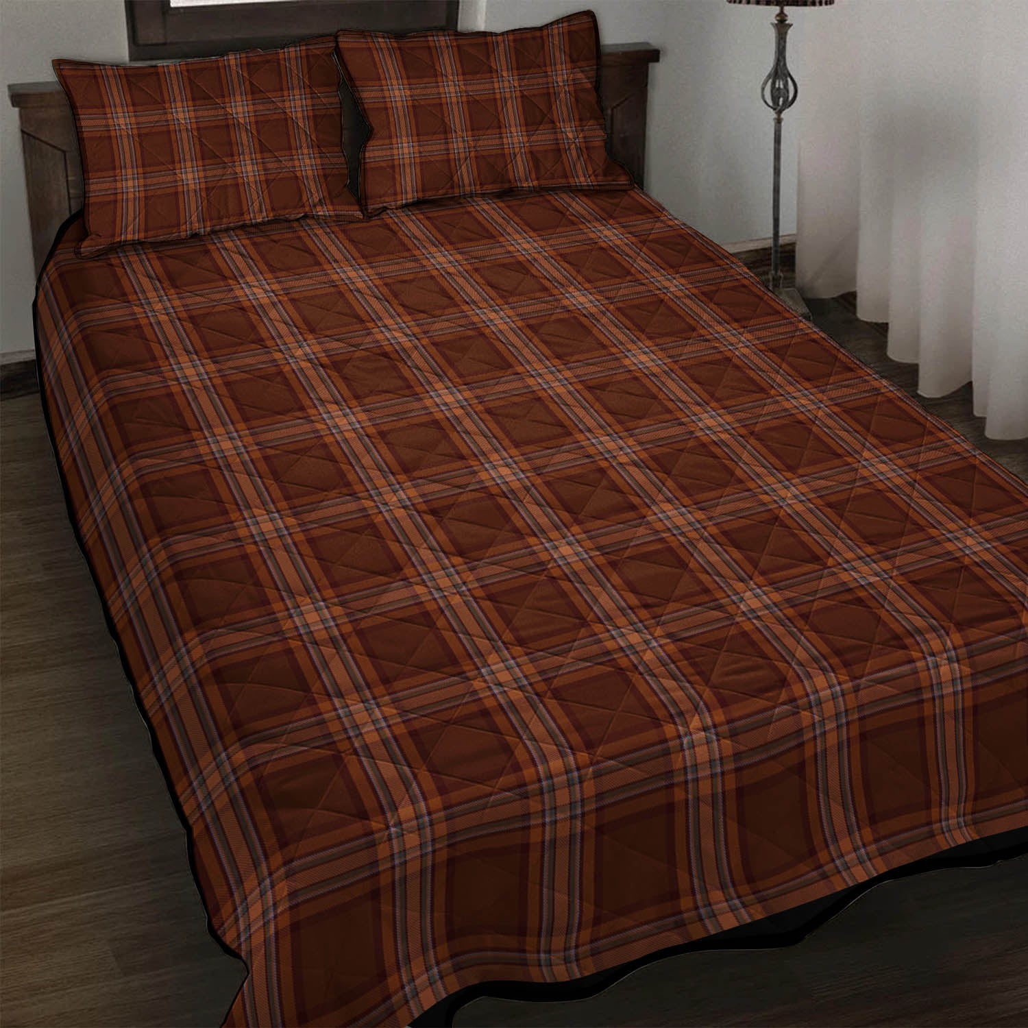 Down County Ireland Tartan Quilt Bed Set - Tartan Vibes Clothing