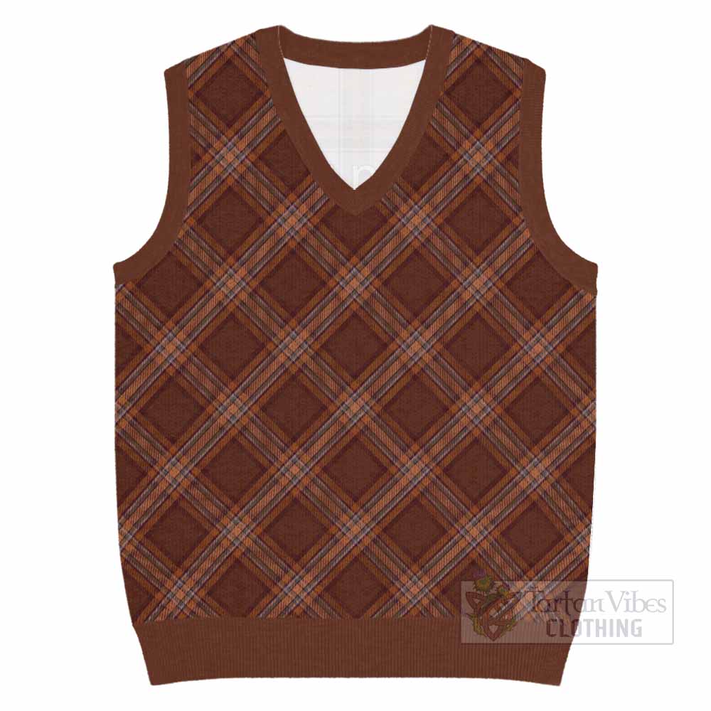 Down County Ireland Tartan  Knitted V-Neck Vest Cross Style