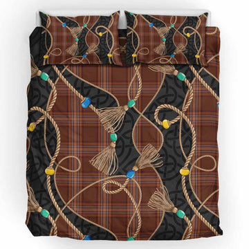 Down Scottish Tartan Twisted Ropes Stylized Bedding Set UK Bedding Set UK King 91*87 inch - Tartan Vibes Clothing