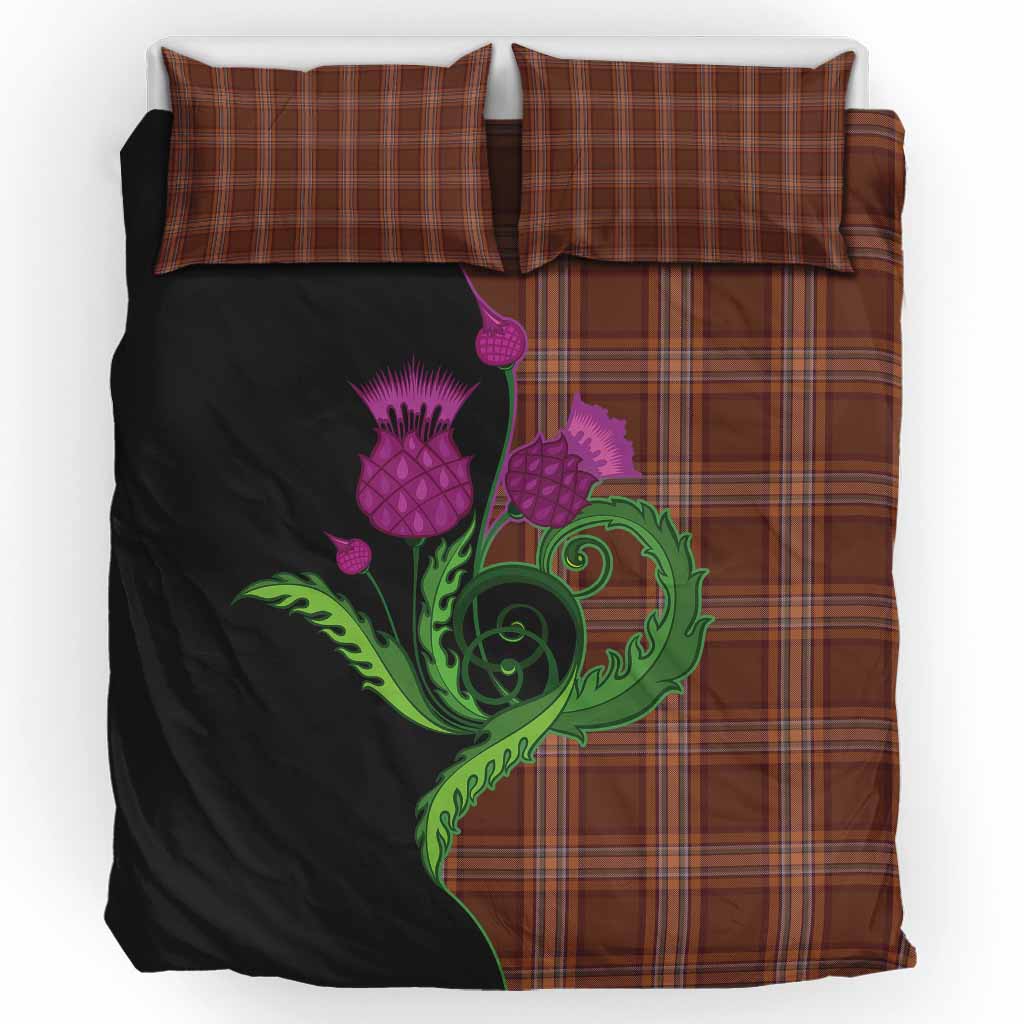 Down Tartan Bedding Set Traditional Scottish Thistle UK Bedding Set UK King 91*87 inch - Tartan Vibes Clothing