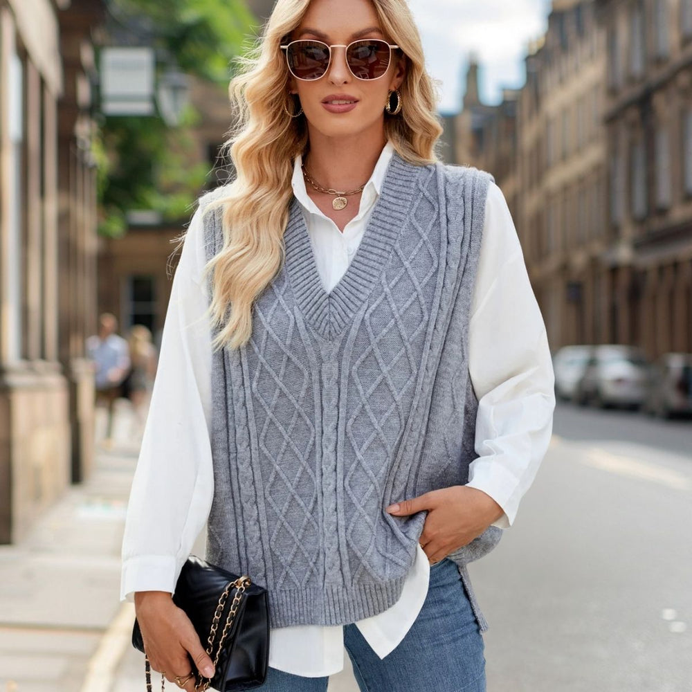 Knitted V-Neck Vests