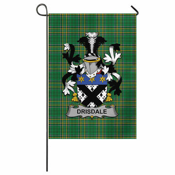 Drisdale Irish Clan Tartan Garden Flag with Coat of Arms