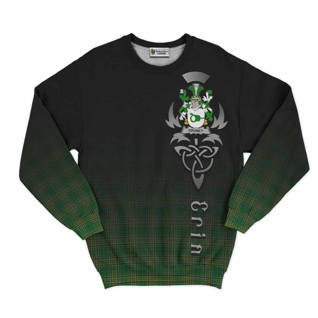 Droney Irish Clan Sweatshirt with Coat of Arms Erin Go Bragh Celtic Inspired Unisex - Tartan Vibes Clothing