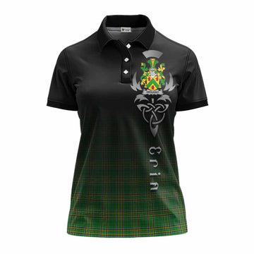 Drought Irish Clan Women's Polo Shirt with Coat of Arms Erin Go Bragh Celtic Inspired Women - Tartan Vibes Clothing