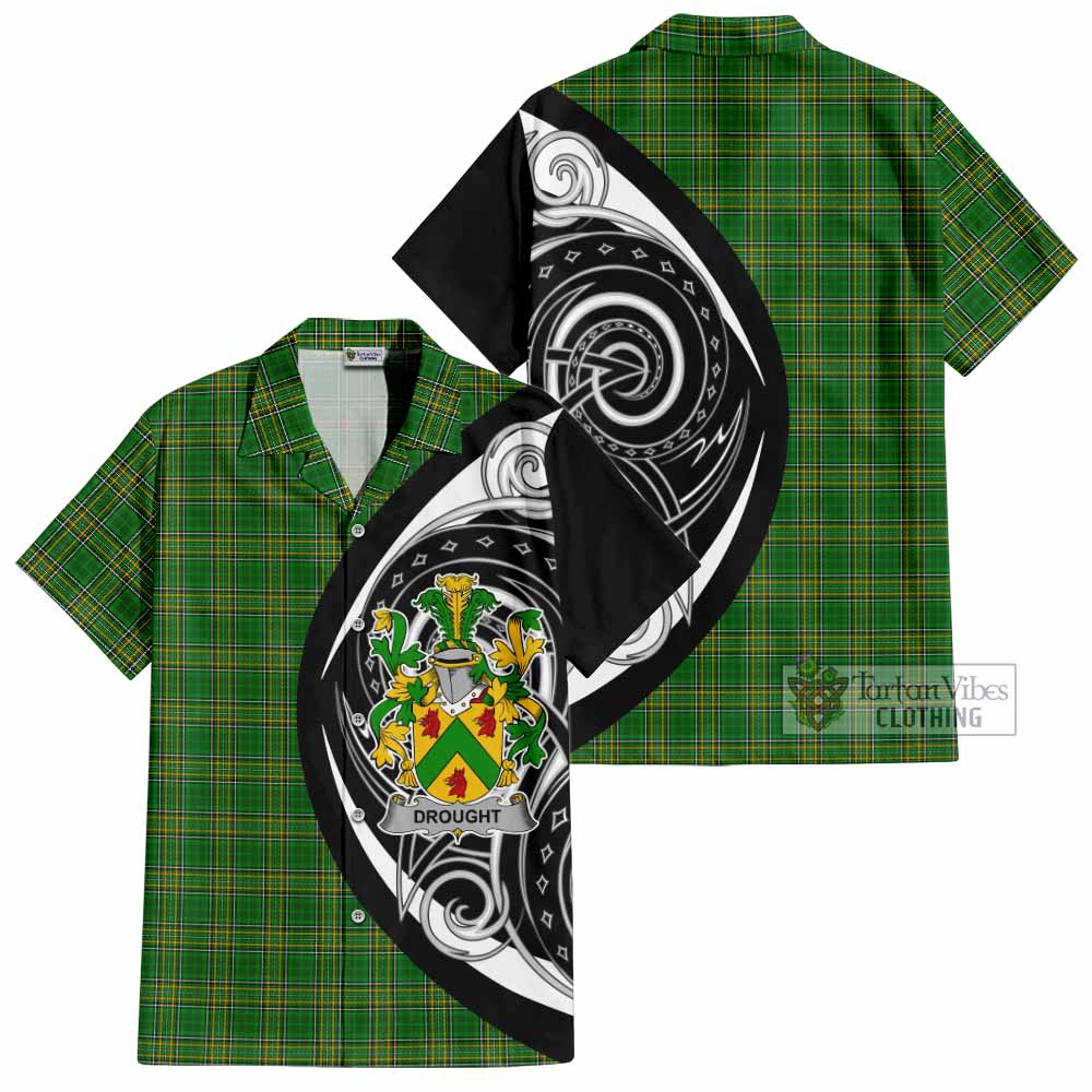 Tartan Vibes Clothing Drought Irish Clan Short Sleeve Button Shirt Celtic Circle Style