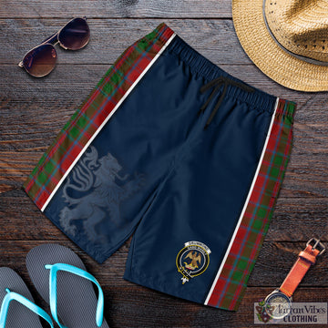 Drummond Tartan Men's Shorts with Family Crest and Lion Rampant Vibes Sport Style