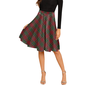 Drummond Tartan Melete Pleated Midi Skirt Cross Style