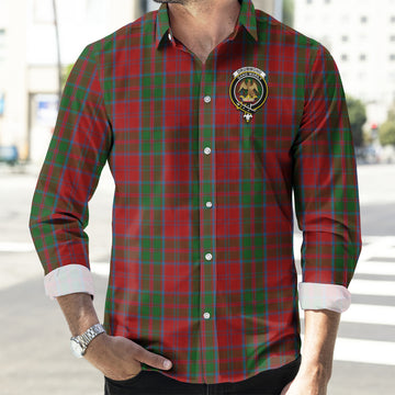Drummond Tartan Long Sleeve Button Up Shirt with Family Crest