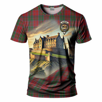 Tartan Vibes Clothing Drummond Tartan Family Crest T-Shirt with Scottish Ancient Castle Stype