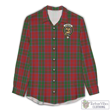 Drummond Tartan Womens Casual Shirt with Family Crest
