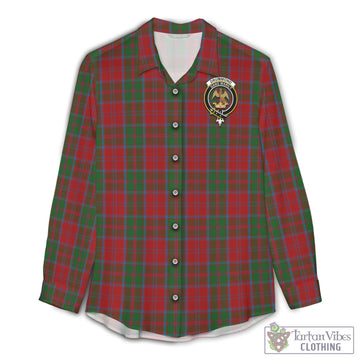 Tartan Vibes Clothing Drummond Tartan Womens Casual Shirt with Family Crest