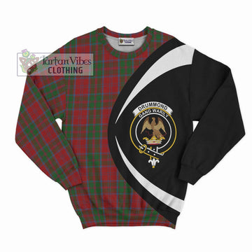 Drummond Tartan Sweatshirt with Family Crest Circle Style Unisex - Tartan Vibes Clothing