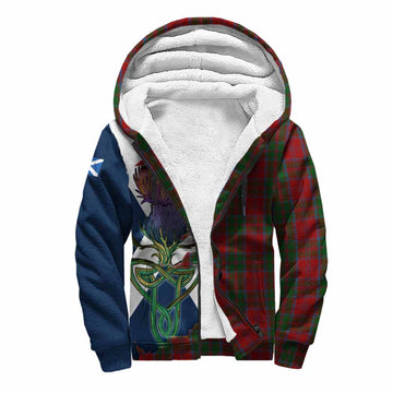 Tartan Vibes Clothing Drummond Tartan Family Crest Sherpa Hoodie Scottish Thistle Celtic Inspired