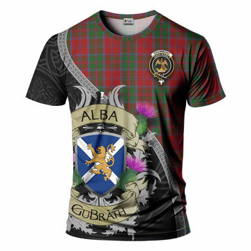 Tartan Vibes Clothing Drummond Tartan Family Crest T-Shirt Lion Rampant Royal Thistle Shield Celtic Inspired