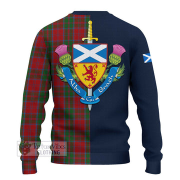 Tartan Vibes Clothing Drummond Tartan Knitted Sweater with Scottish Lion Royal Arm Half Style