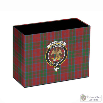 Drummond Tartan Pen Holder with Family Crest