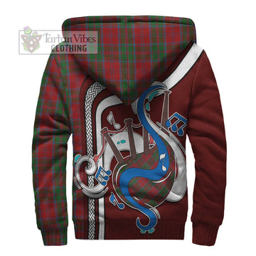 Drummond Tartan Sherpa Hoodie with Epic Bagpipe Style