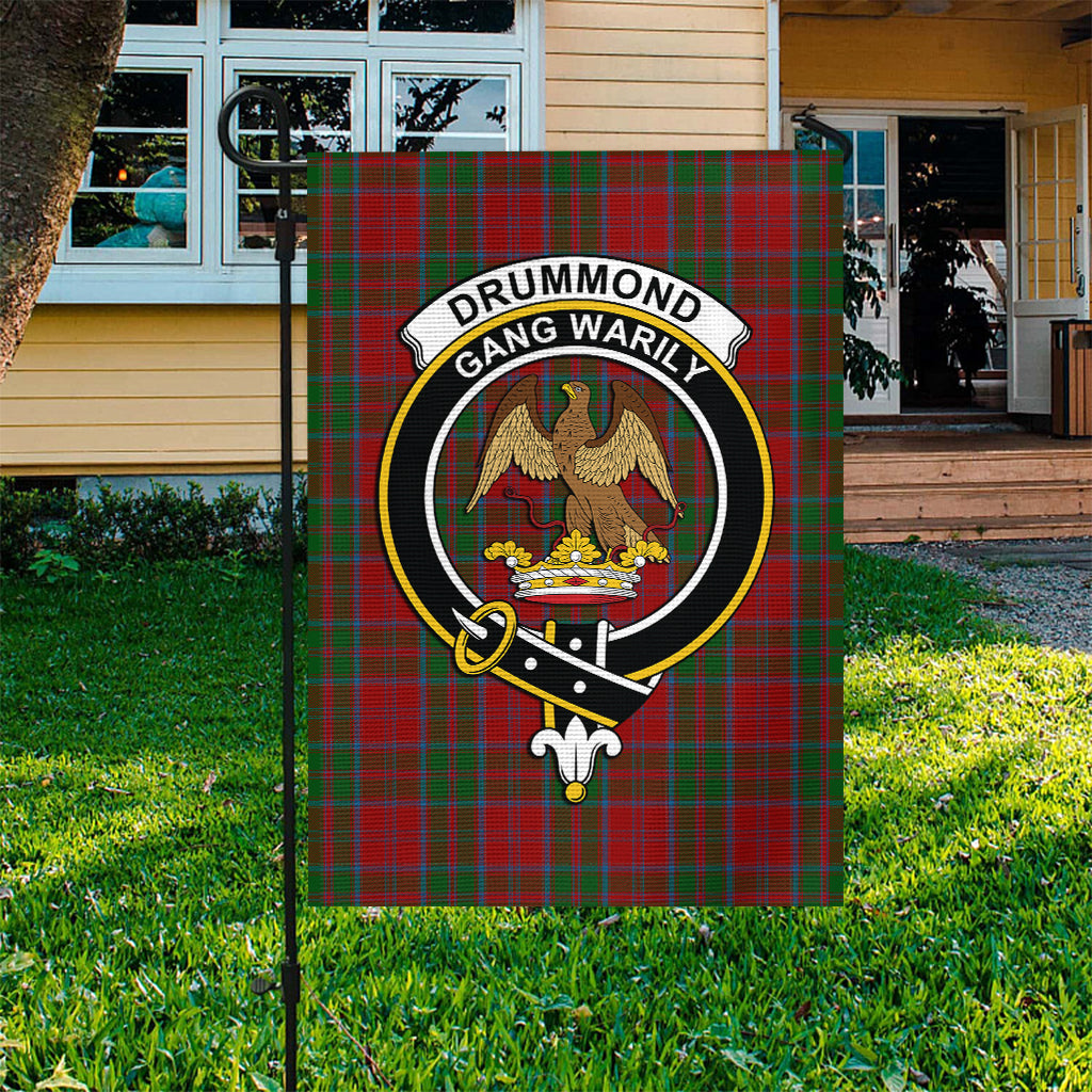 drummond-tartan-flag-with-family-crest