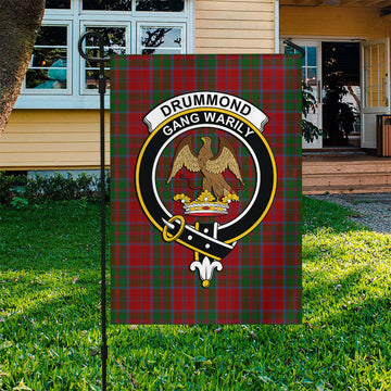 Drummond Tartan Flag with Family Crest