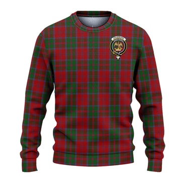 Drummond Tartan Knitted Sweater with Family Crest - Tartanvibesclothing