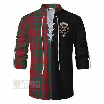 Tartan Vibes Clothing Drummond Tartan Ghillie Kilt Shirt with Family Crest and Half Of Me Style