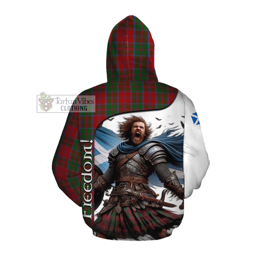 Tartan Vibes Clothing Drummond Crest Tartan Cotton Hoodie Inspired by the Freedom of Scottish Warrior
