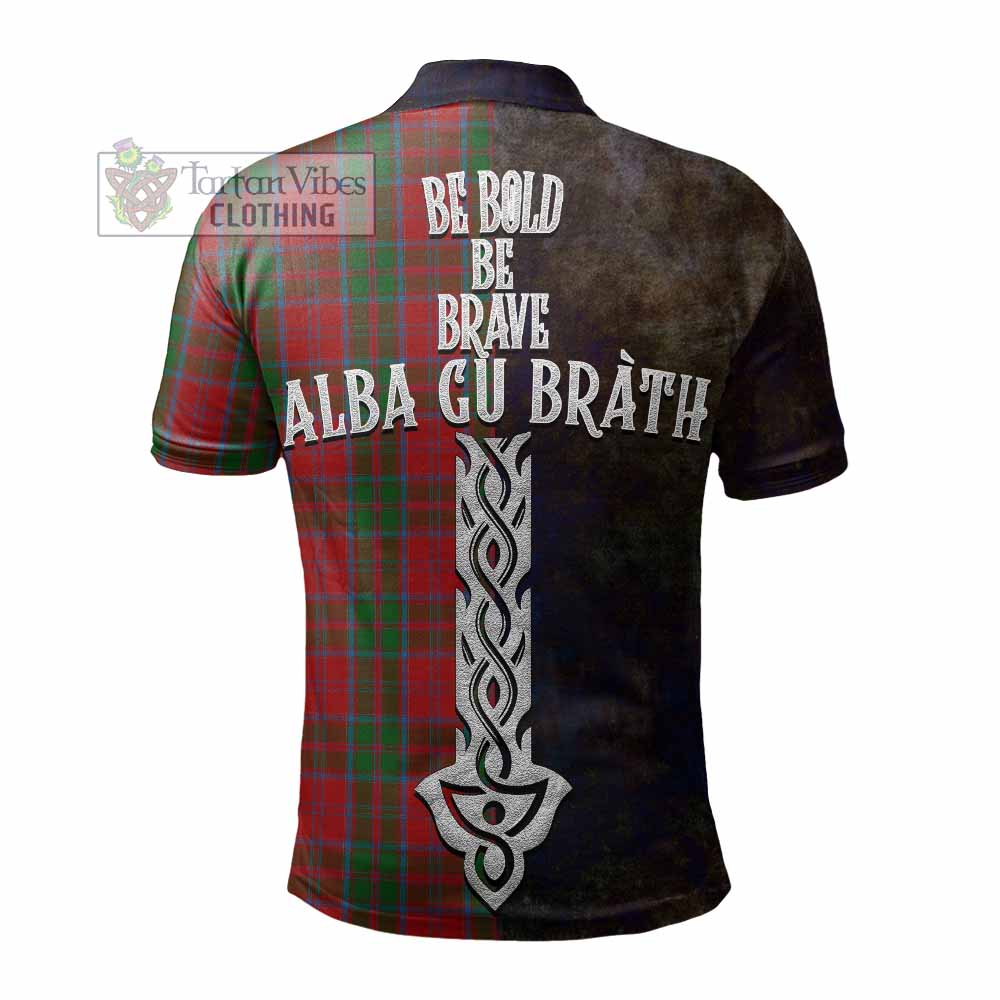 Tartan Vibes Clothing Drummond Tartan Family Crest Polo Shirt Alba Gu Brath Be Brave Lion Ancient Style