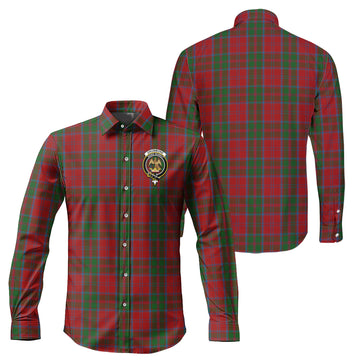 Drummond Tartan Long Sleeve Button Up Shirt with Family Crest