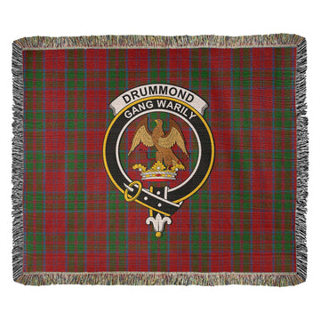 Drummond Tartan Woven Blanket with Family Crest