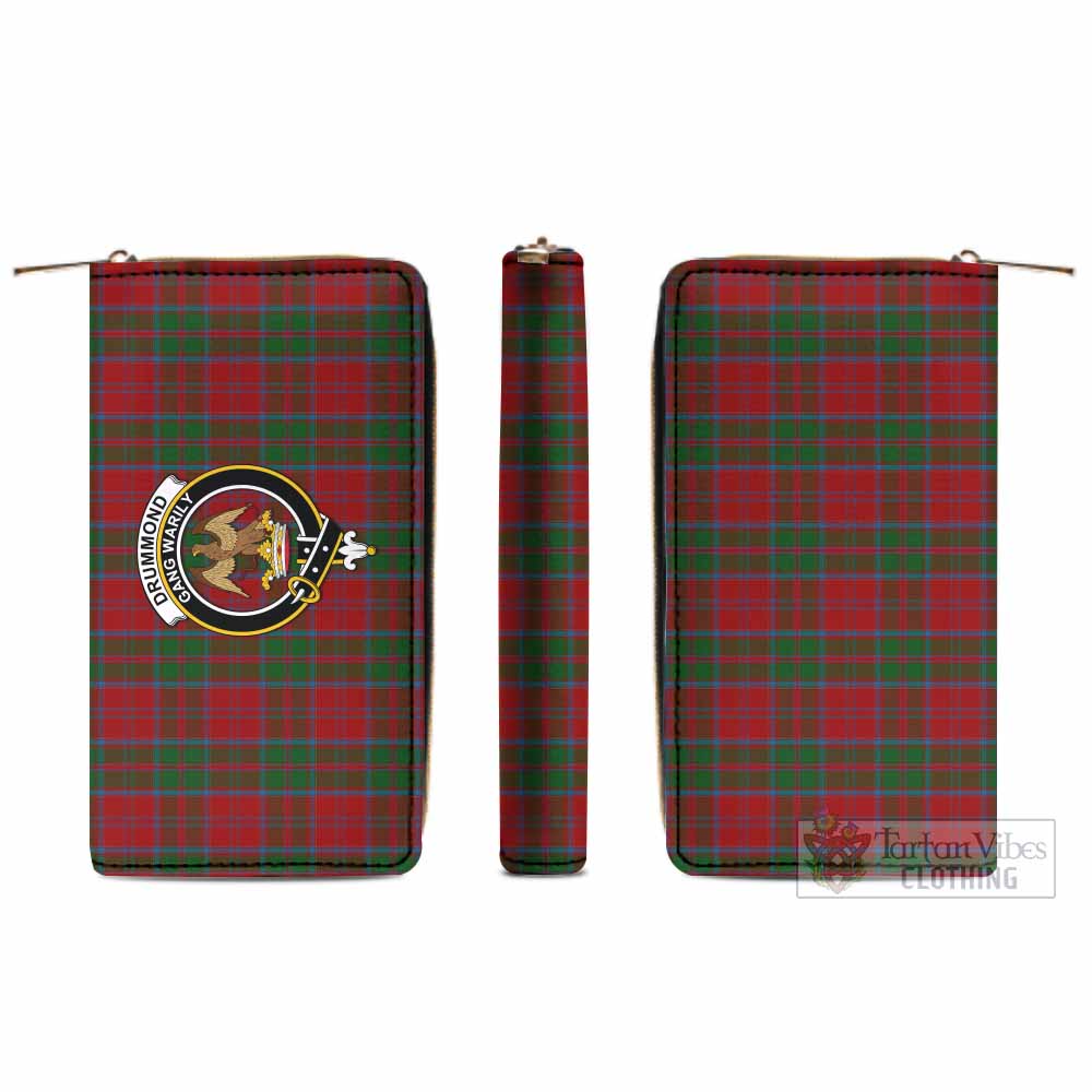 Tartan Vibes Clothing Drummond Tartan Women's Leather Wallet with Family Crest