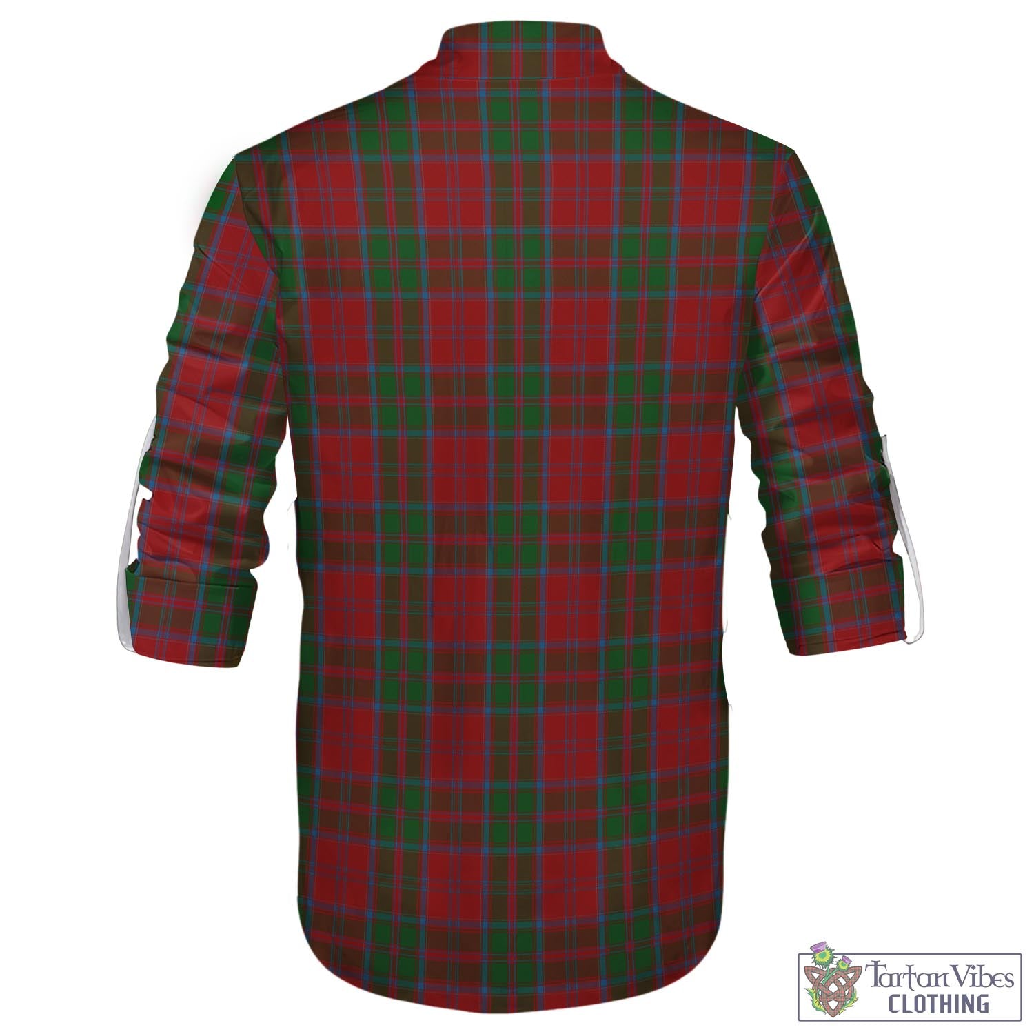 Tartan Vibes Clothing Drummond Tartan Men's Scottish Traditional Jacobite Ghillie Kilt Shirt